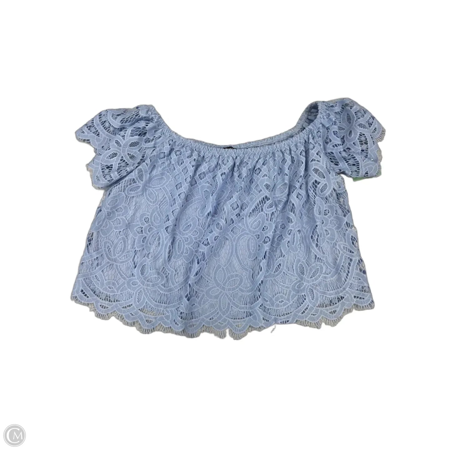Top Short Sleeve By Express In Blue, Size: M
