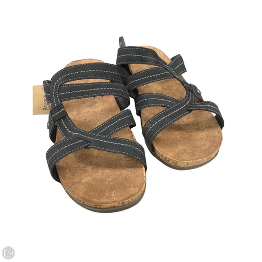 Sandals Flats By Bearpaw In Black, Size: 8