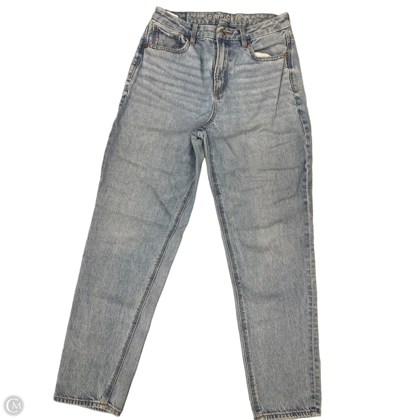 Jeans Straight By American Eagle In Blue Denim, Size: 6