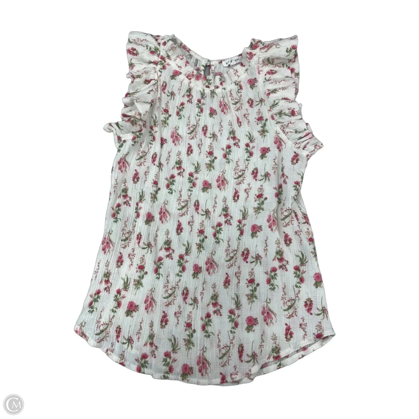 Top Sleeveless By Blu Pepper In Floral Print, Size: M