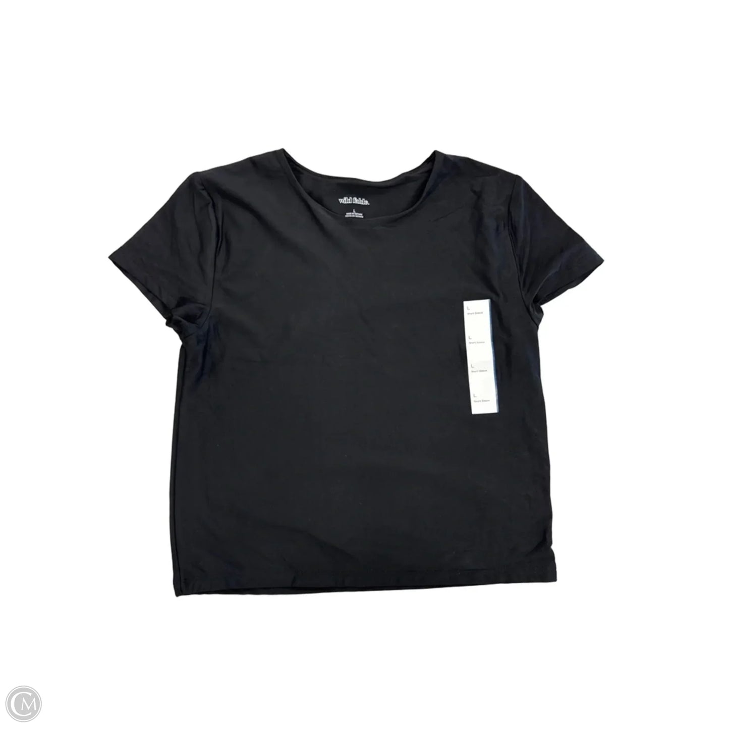 Top Short Sleeve By Wild Fable In Black, Size: L