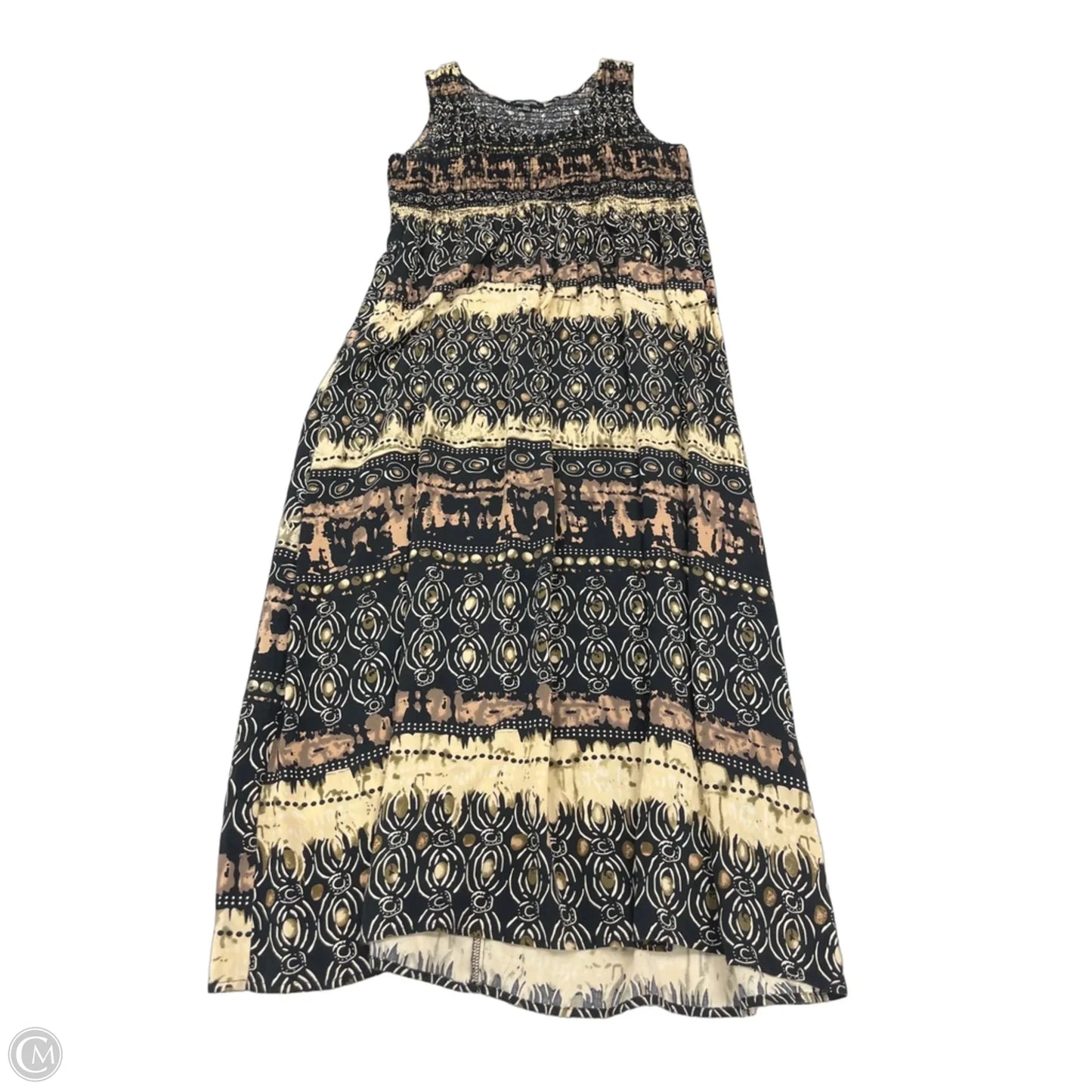 Dress Casual Maxi By Notations In Black & Tan, Size: Xlp