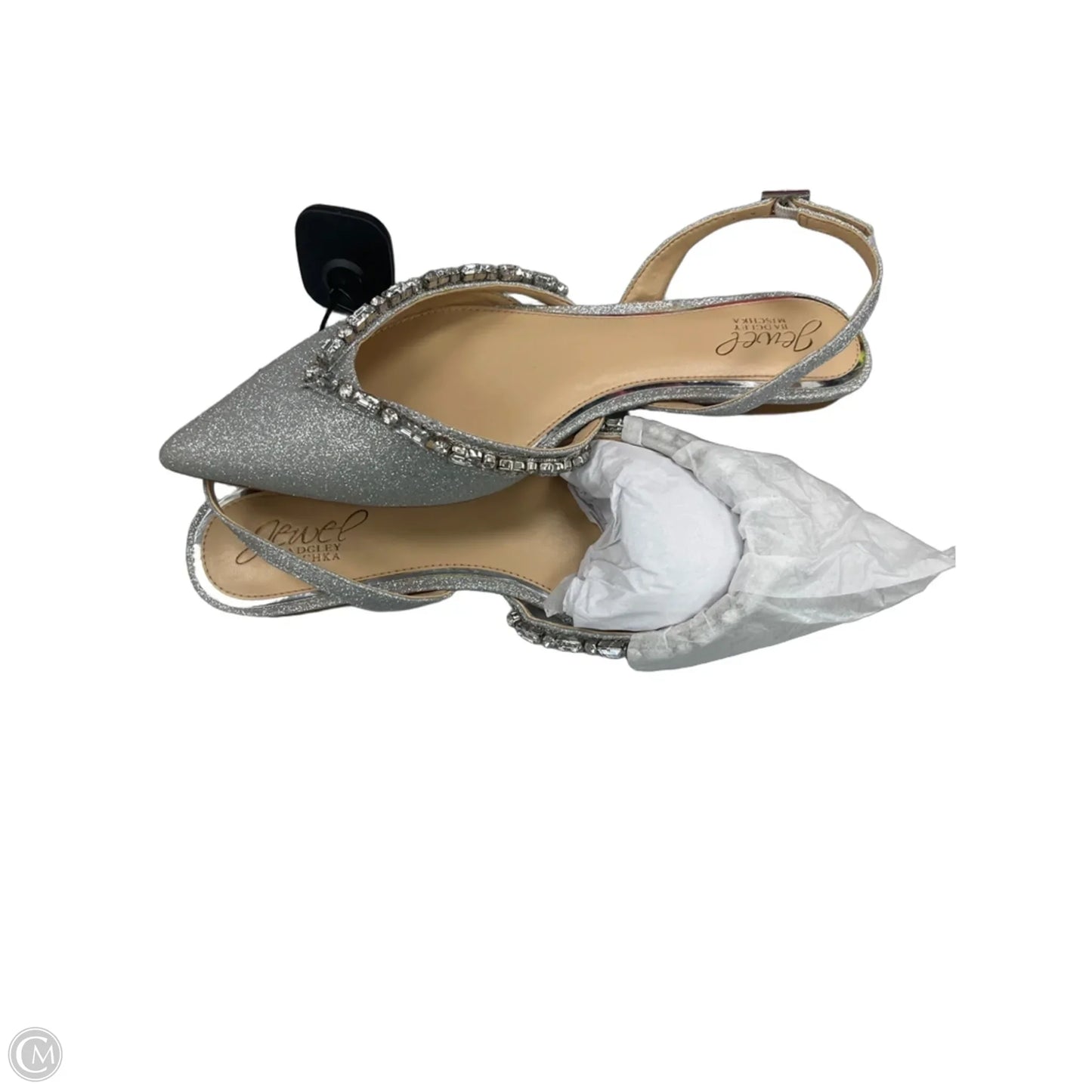 Shoes Flats By Badgley Mischka In Silver, Size: 8