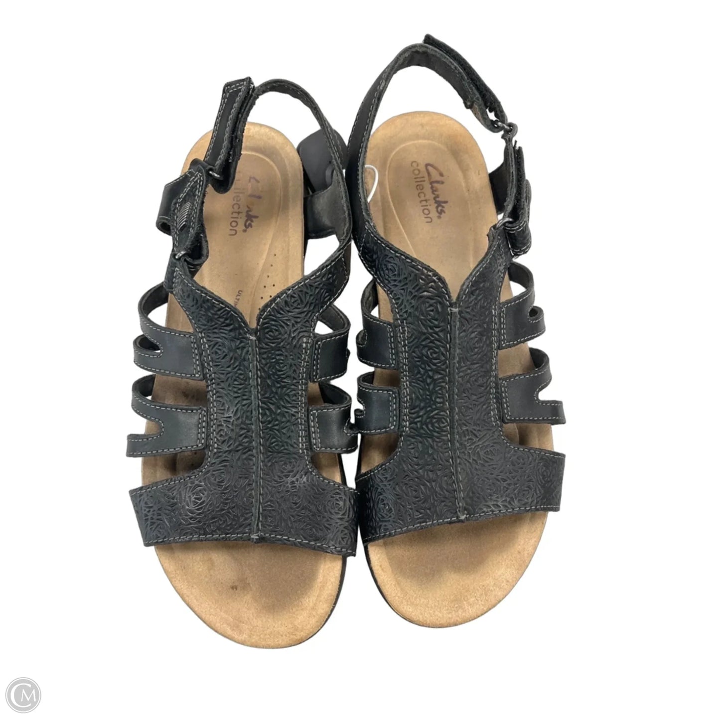 Sandals Flats By Clarks In Black, Size: 11