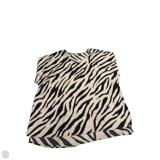 Top Short Sleeve By Catherines In Zebra Print, Size: 2x