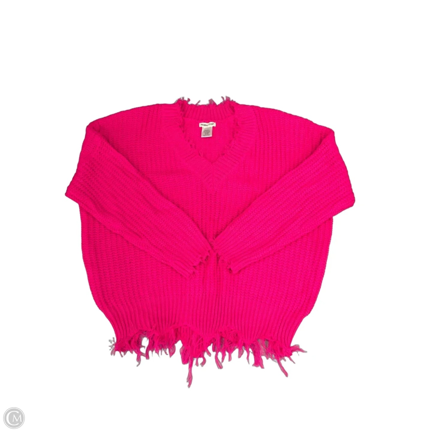 Sweater By Main Strip In Pink, Size: 2x