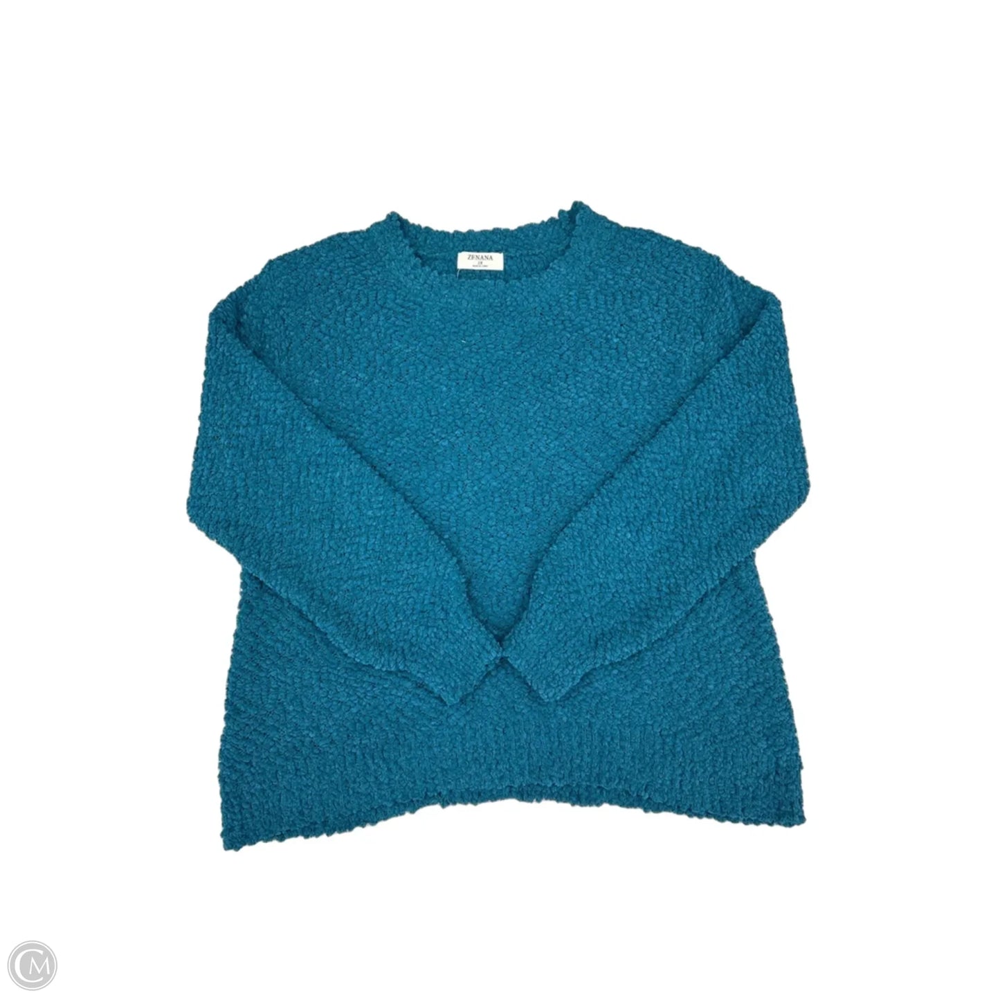 Sweater By Zenana In Teal, Size: 2x