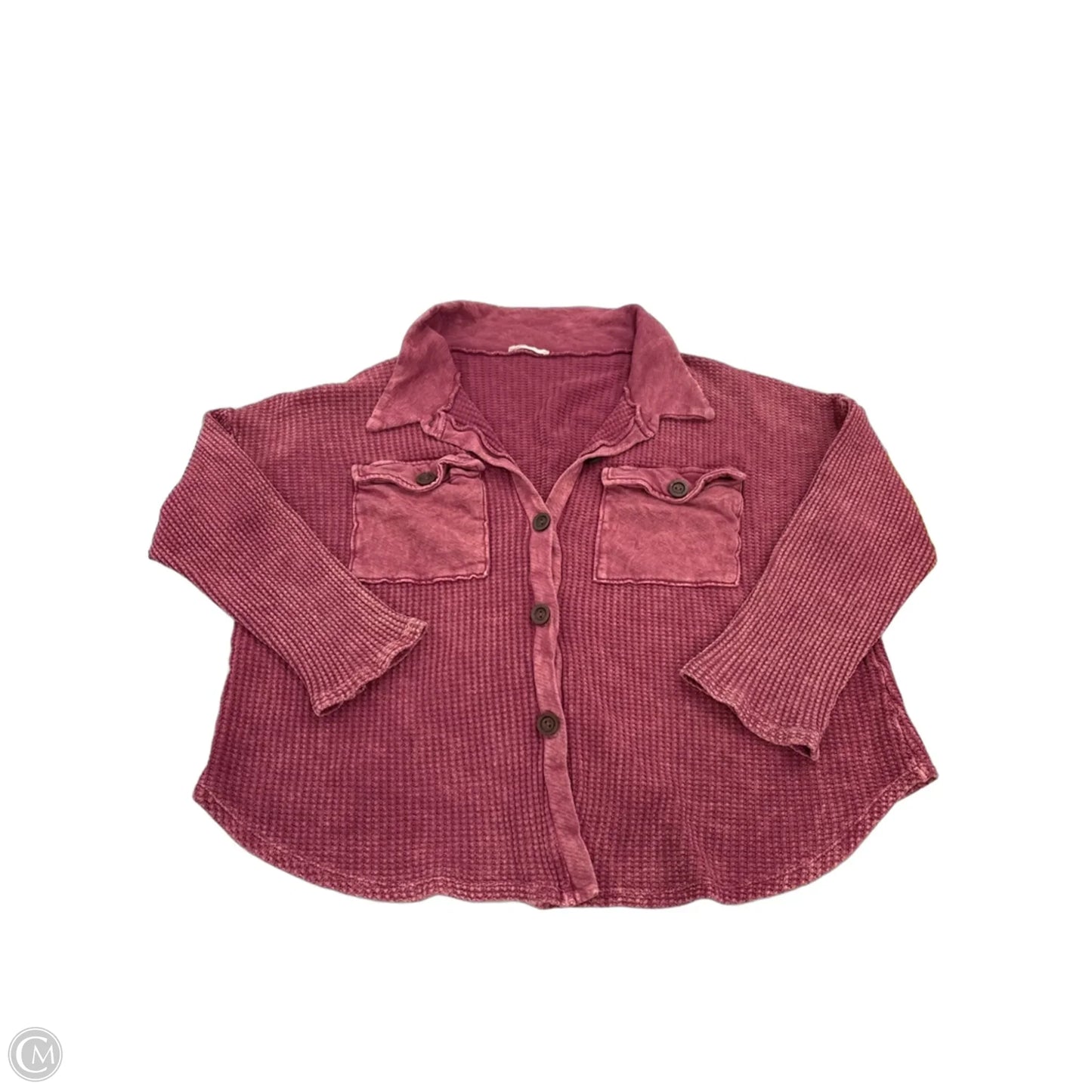 Top Long Sleeve By Bucketlist In Red, Size: M