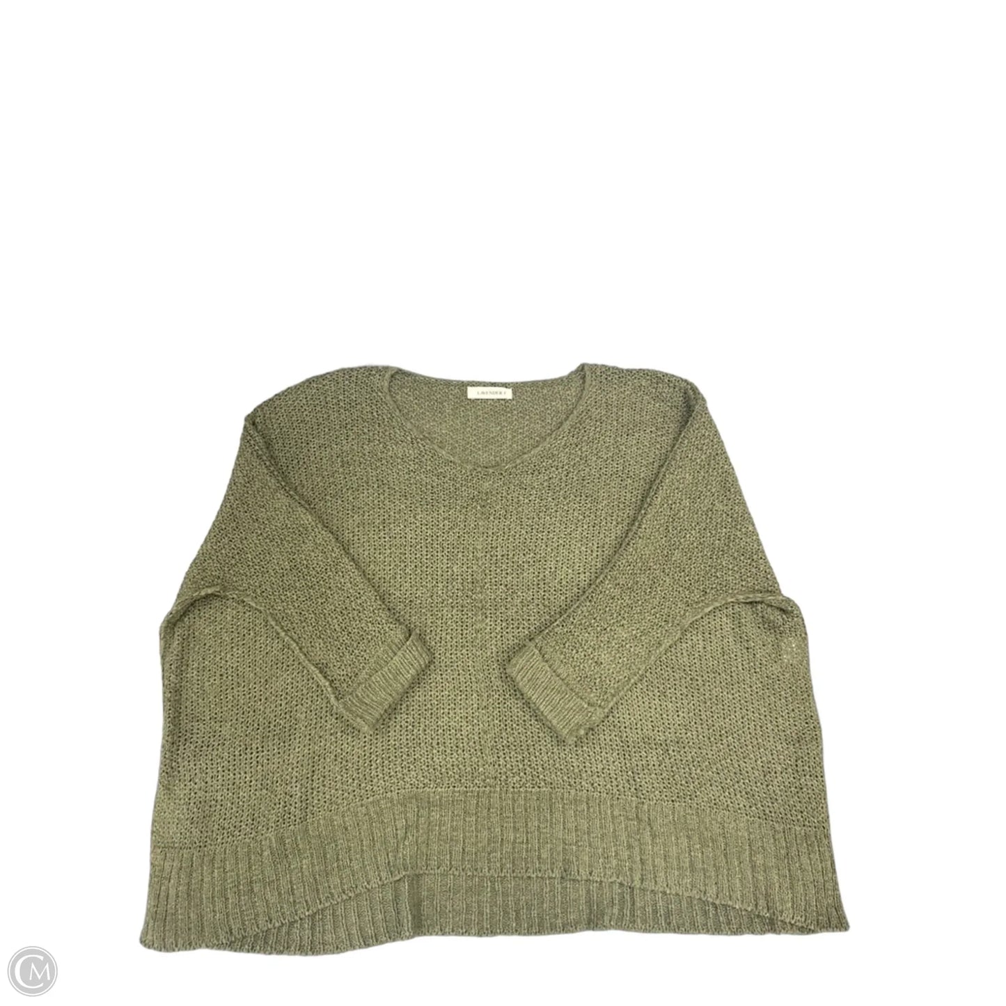 Top Long Sleeve By Cme In Green, Size: M