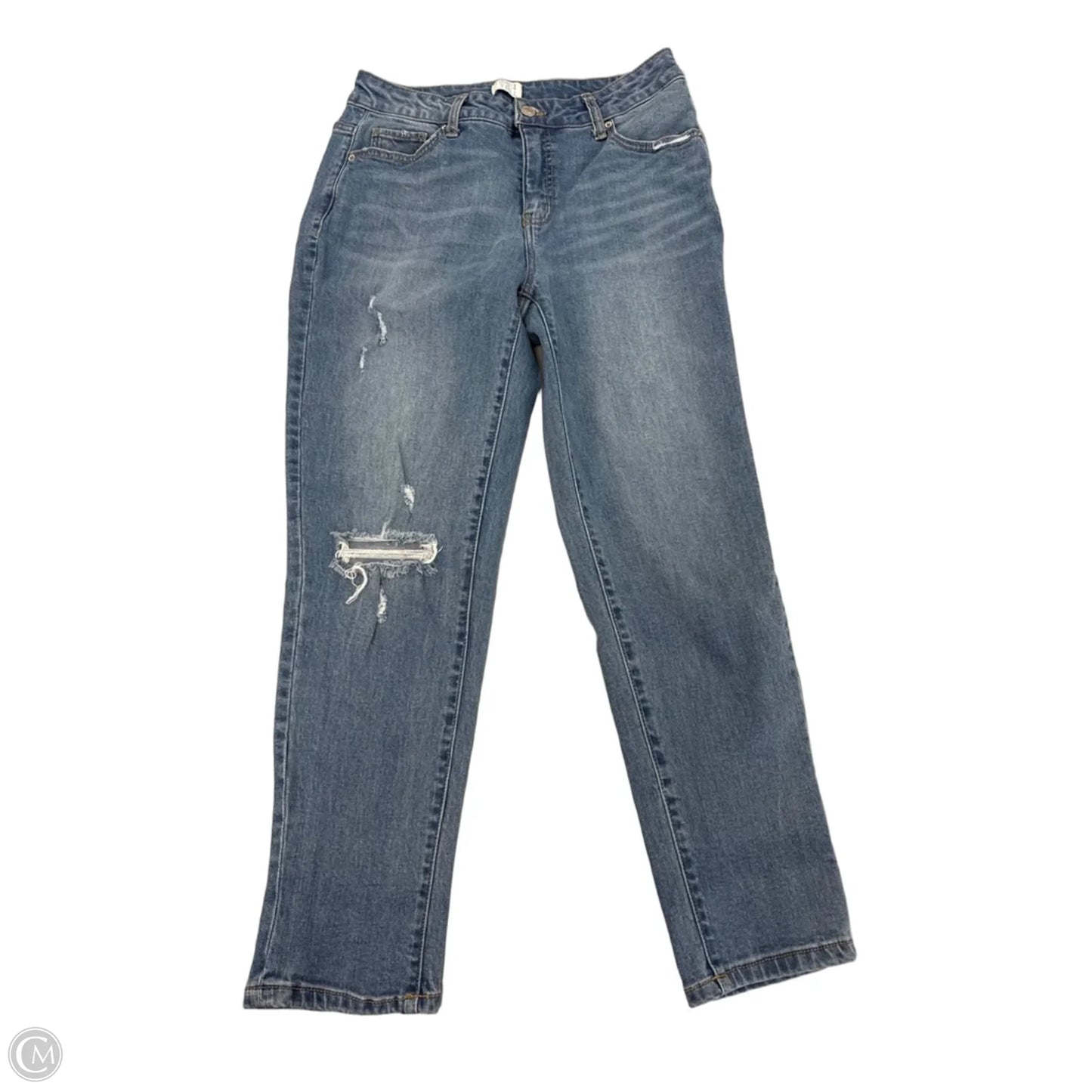 Jeans Straight By Time And Tru In Blue Denim, Size: 8