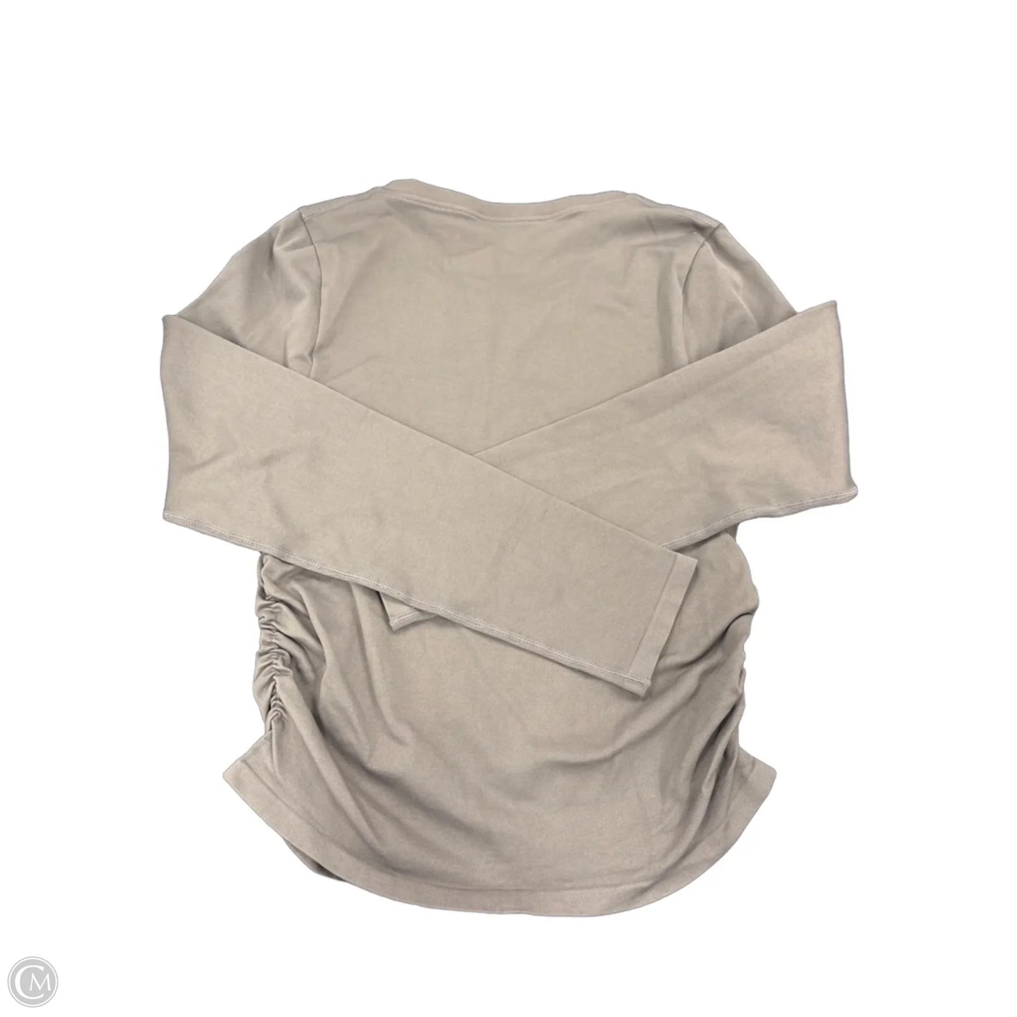Athletic Top Long Sleeve Crewneck By Oqq In Brown, Size: L