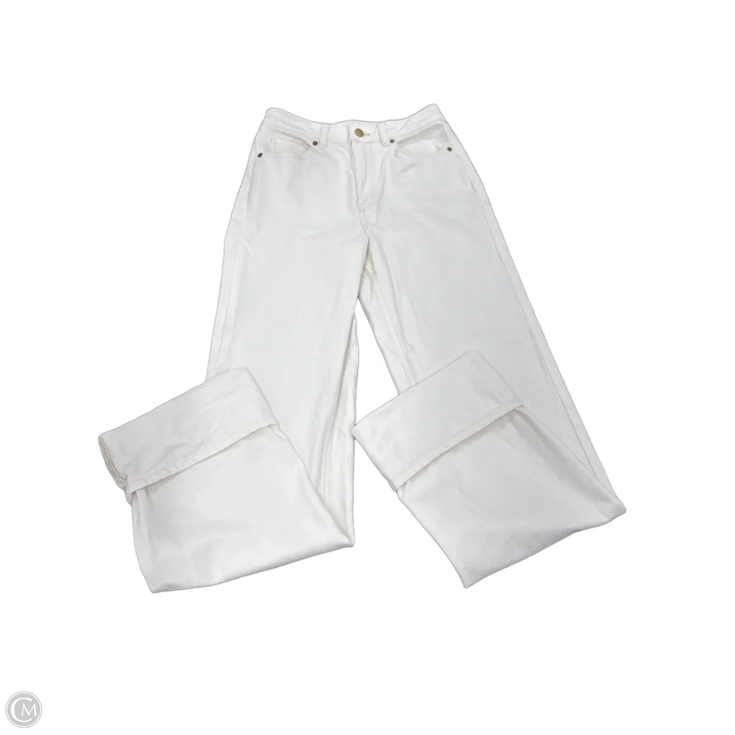 Jeans Straight By Divided In Cream, Size: 2
