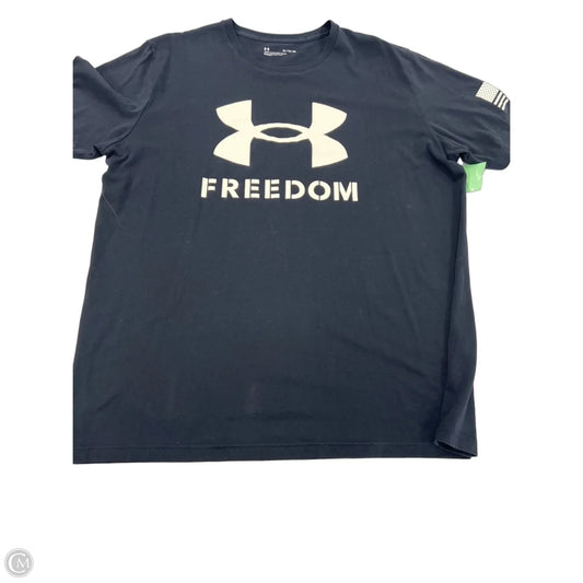 Top Short Sleeve By Under Armour In Black, Size: Xl