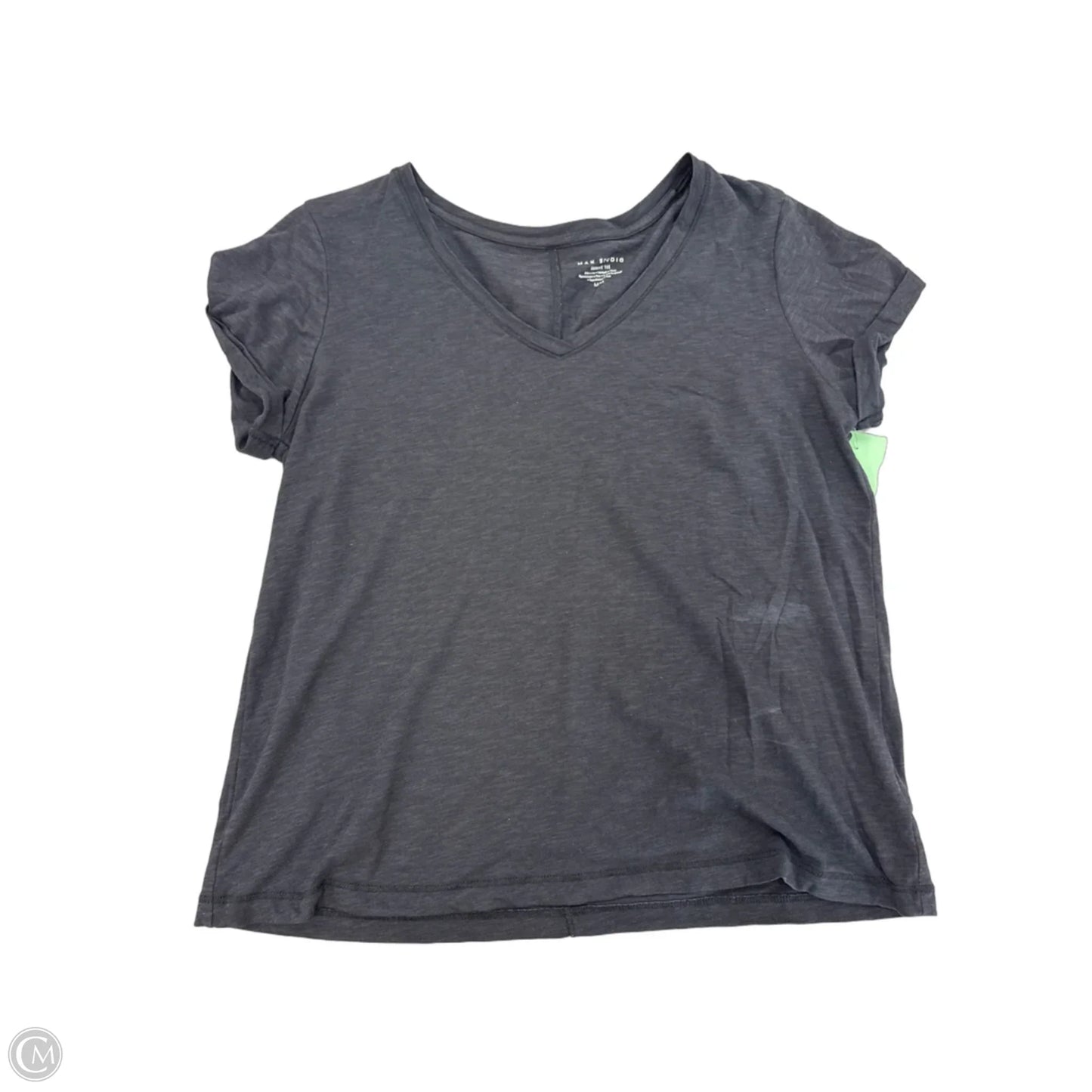 Top Short Sleeve By Max Studio In Black, Size: M