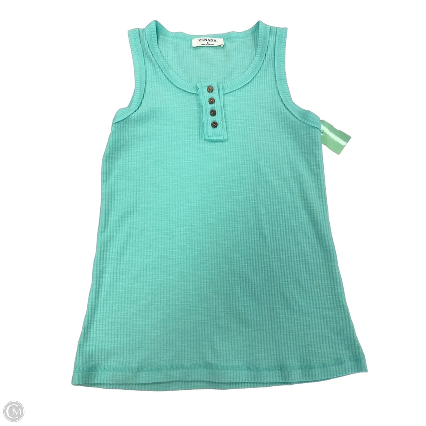 Tank Top By Zenana In Teal, Size: L