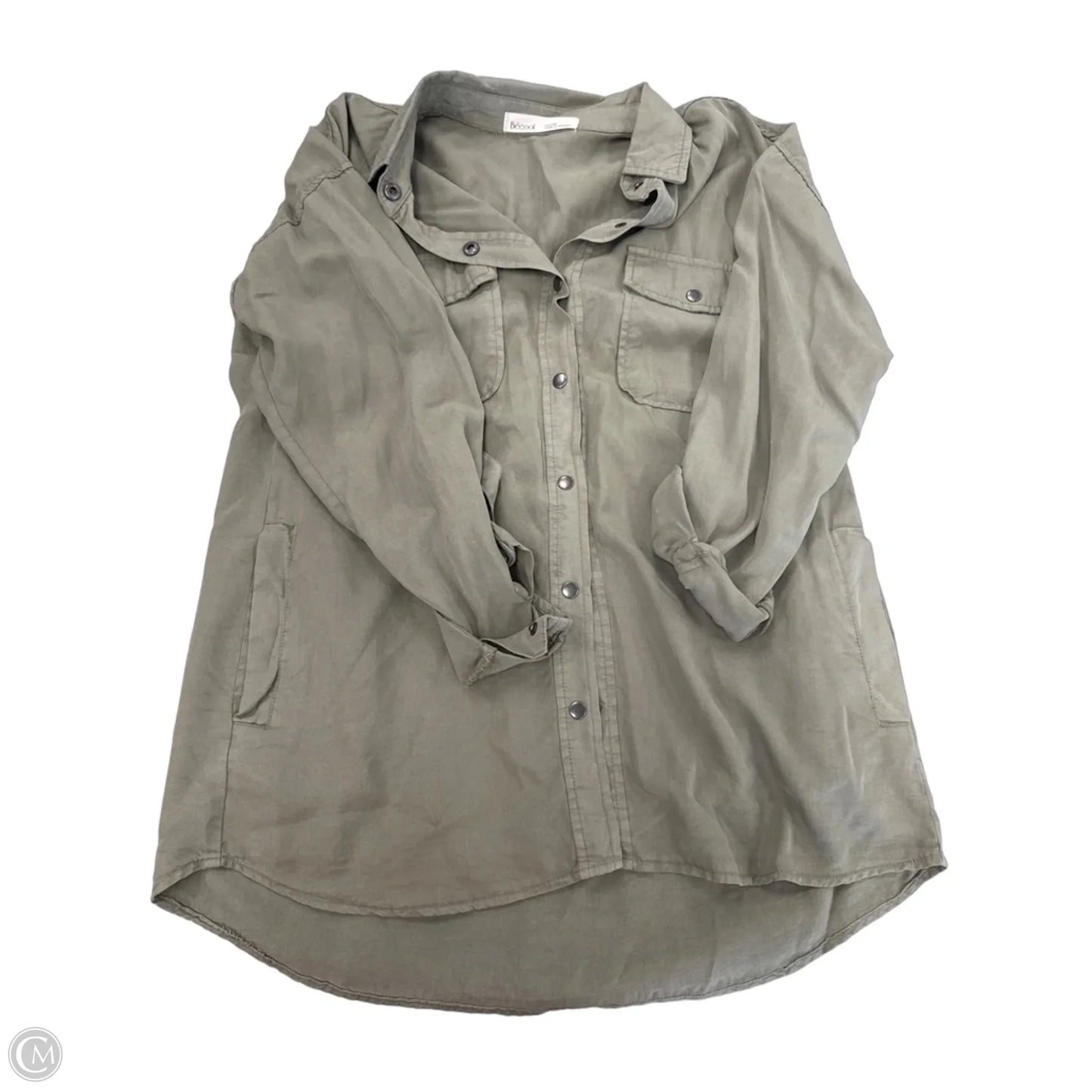 Top Long Sleeve By Be Cool In Green, Size: S
