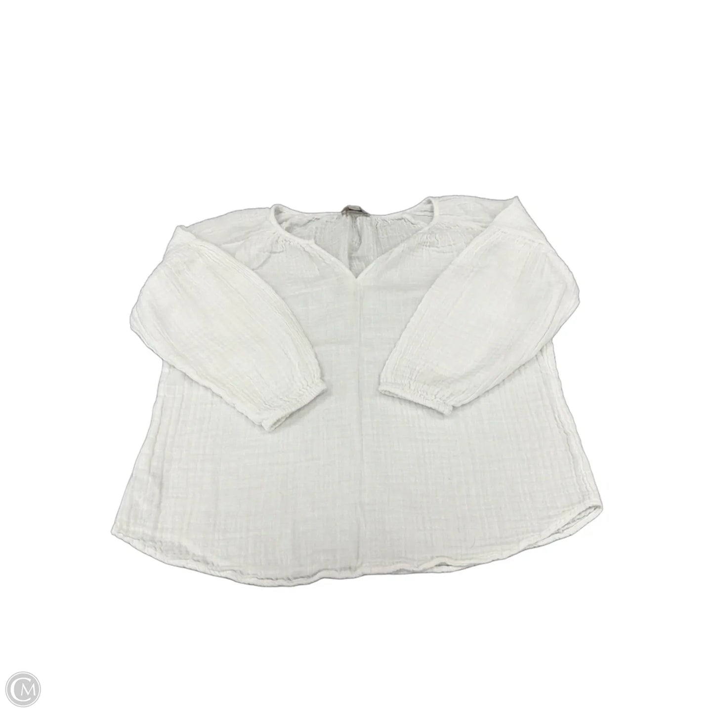 Top Long Sleeve By Loft In White, Size: S