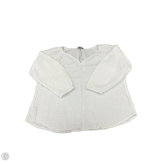 Top Long Sleeve By Loft In White, Size: S