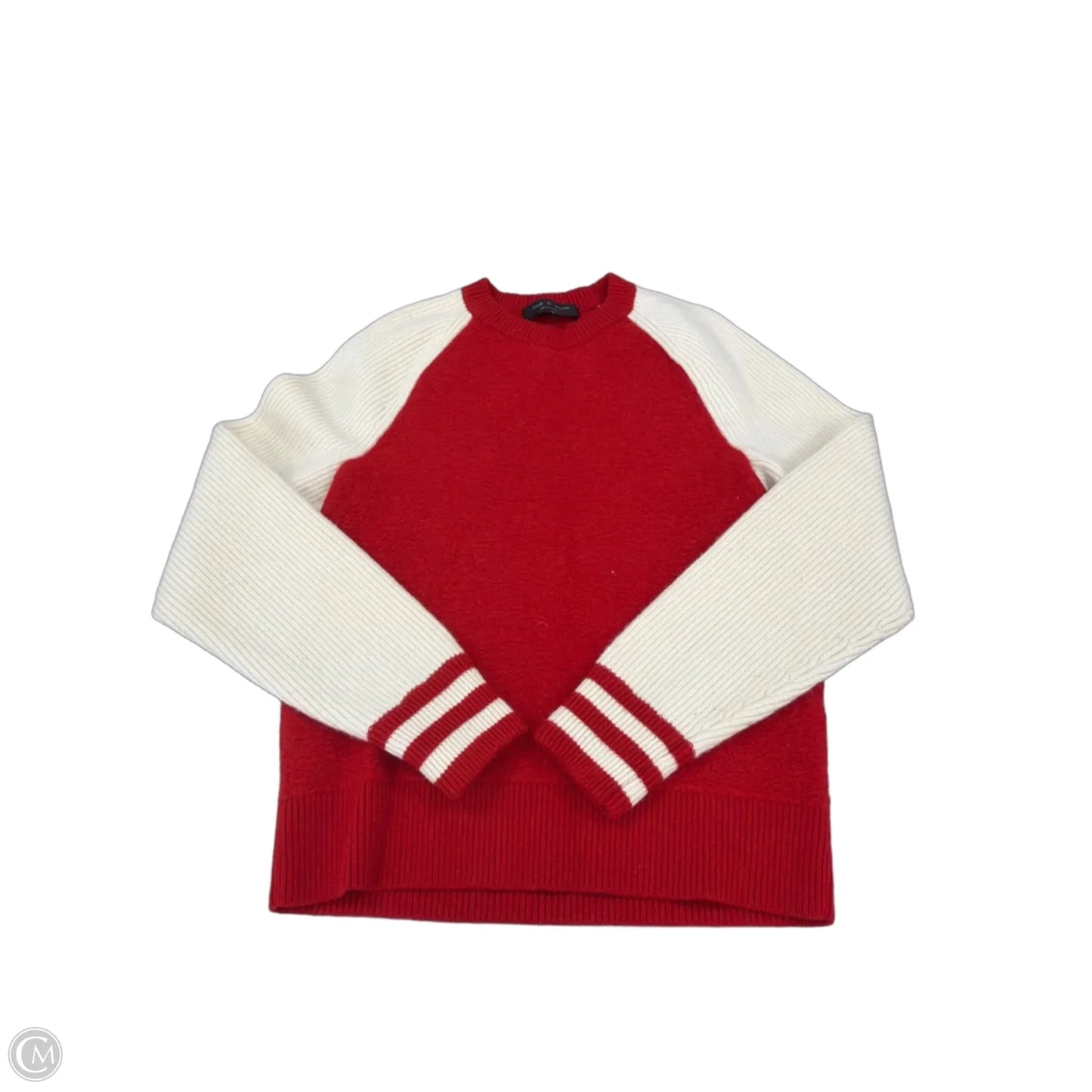 Sweater By Rag And Bone In Cream & Red, Size: L