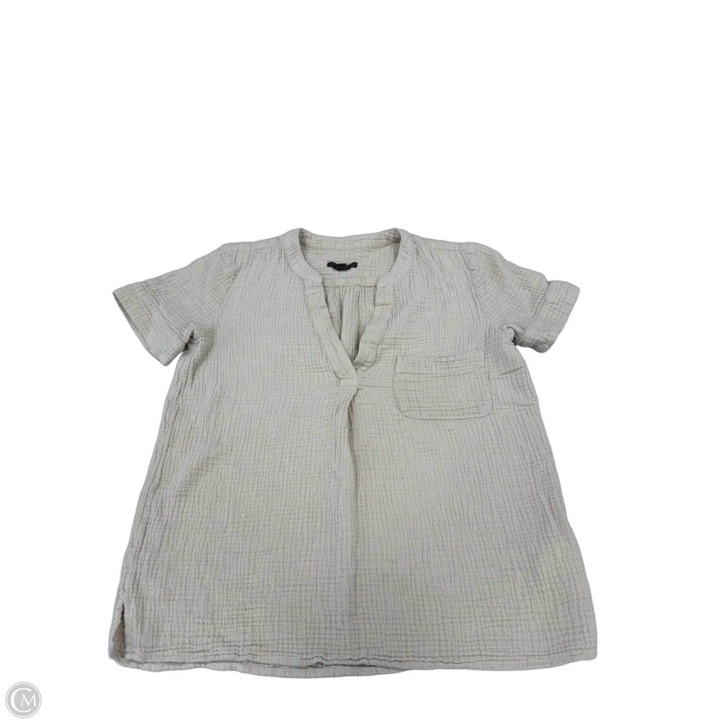 Top Short Sleeve By J. Crew In Tan, Size: Xs