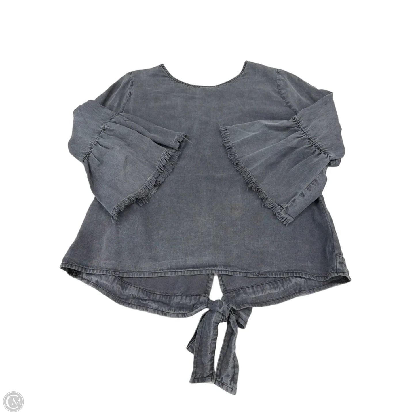 Top Long Sleeve By Cme In Grey, Size: S