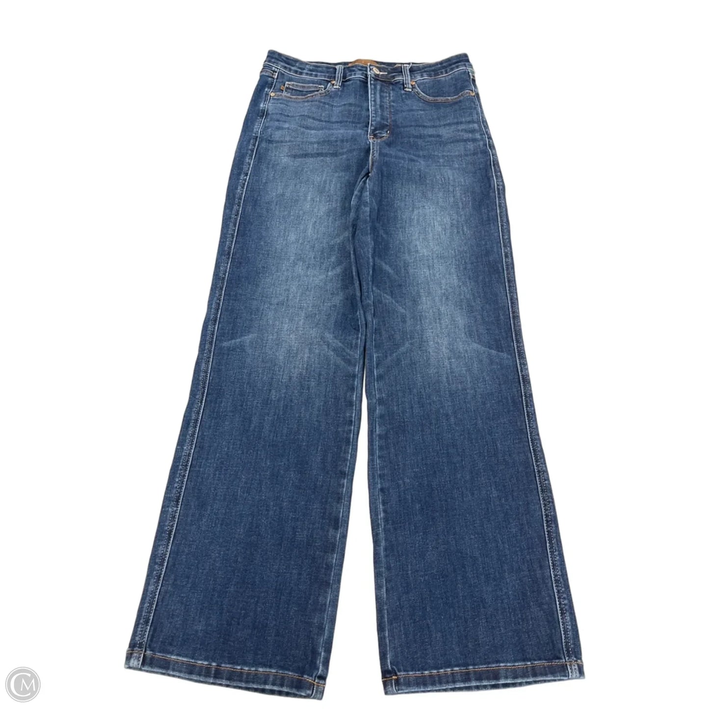 Jeans Straight By Judy Blue In Blue Denim, Size: 14