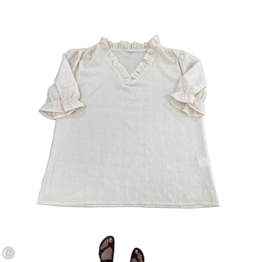 Top Long Sleeve By Cmf In Cream, Size: Xl