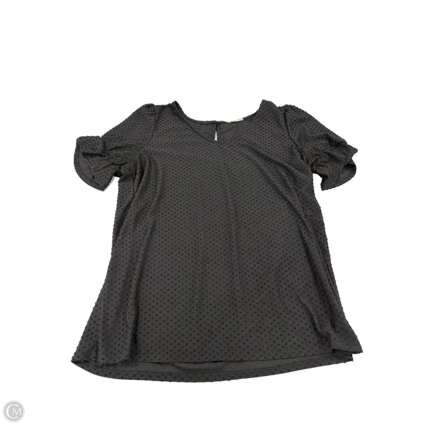 Top Short Sleeve By Reborn J In Black, Size: Xl