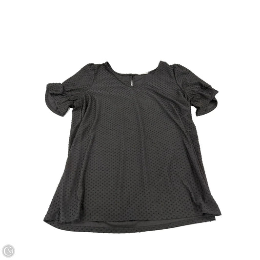 Top Short Sleeve By Reborn J In Black, Size: Xl