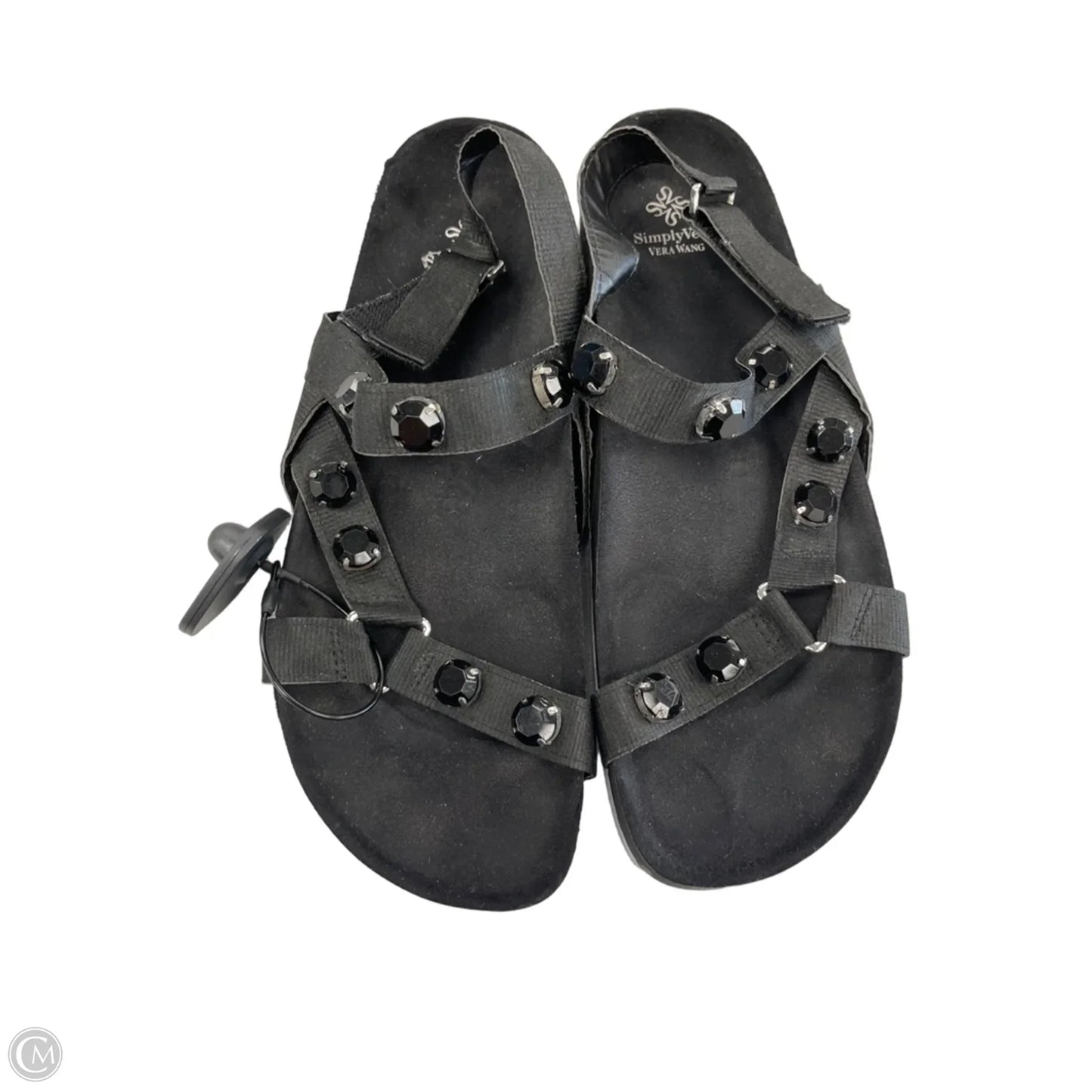 Sandals Flats By Simply Vera In Black, Size: 9