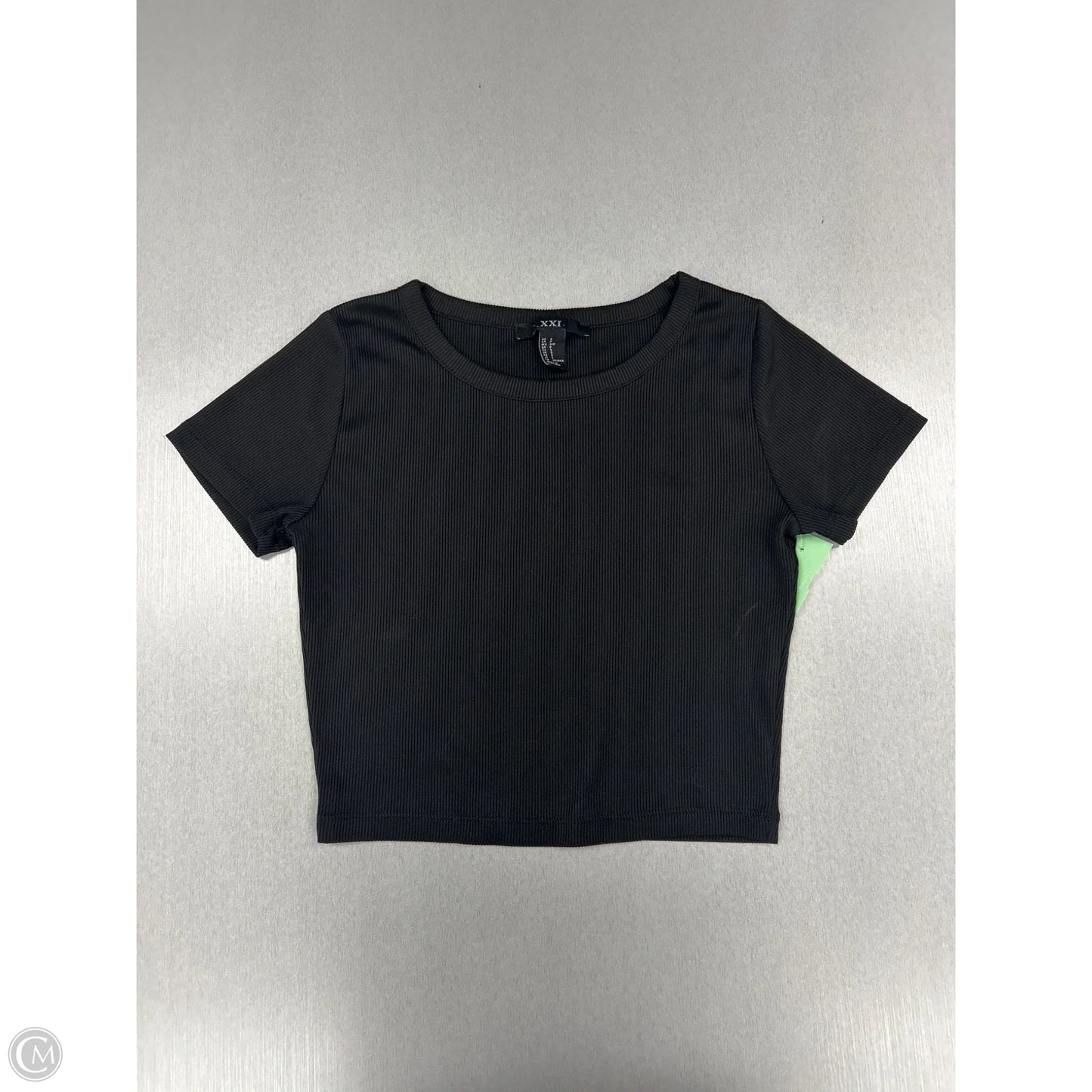 Top Short Sleeve By Cme In Black, Size: S