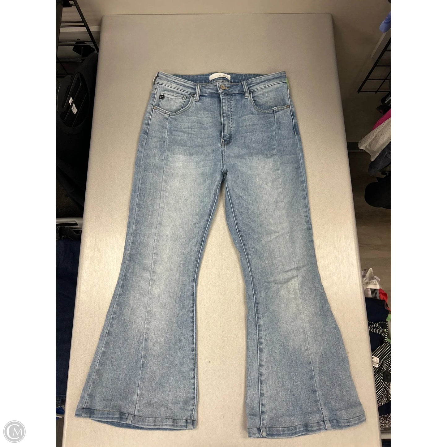 Jeans Flared By Kancan In Blue Denim, Size: 10