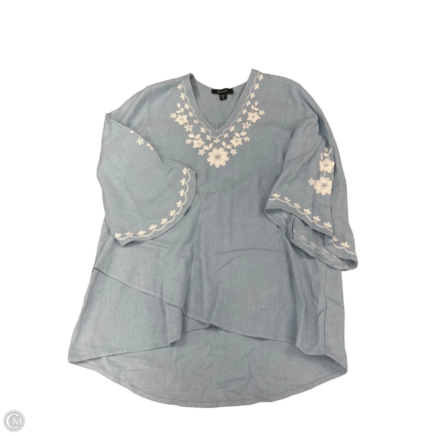 Top Long Sleeve By Karen Kane In Blue, Size: M
