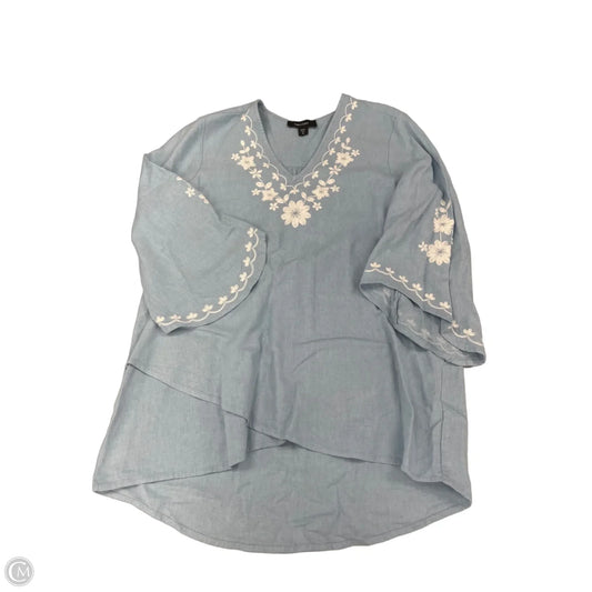 Top Long Sleeve By Karen Kane In Blue, Size: M