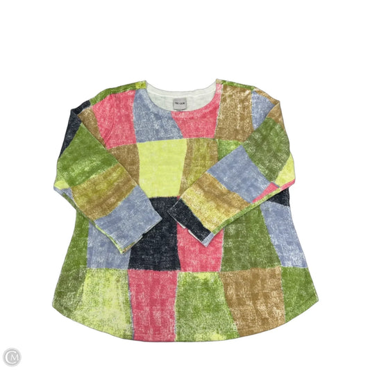 Top Long Sleeve By Nic + Zoe In Multi-colored, Size: L