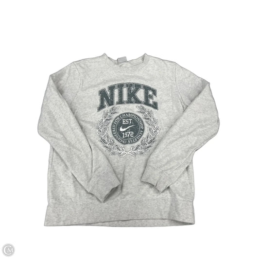 Top Long Sleeve By Nike In Grey, Size: S