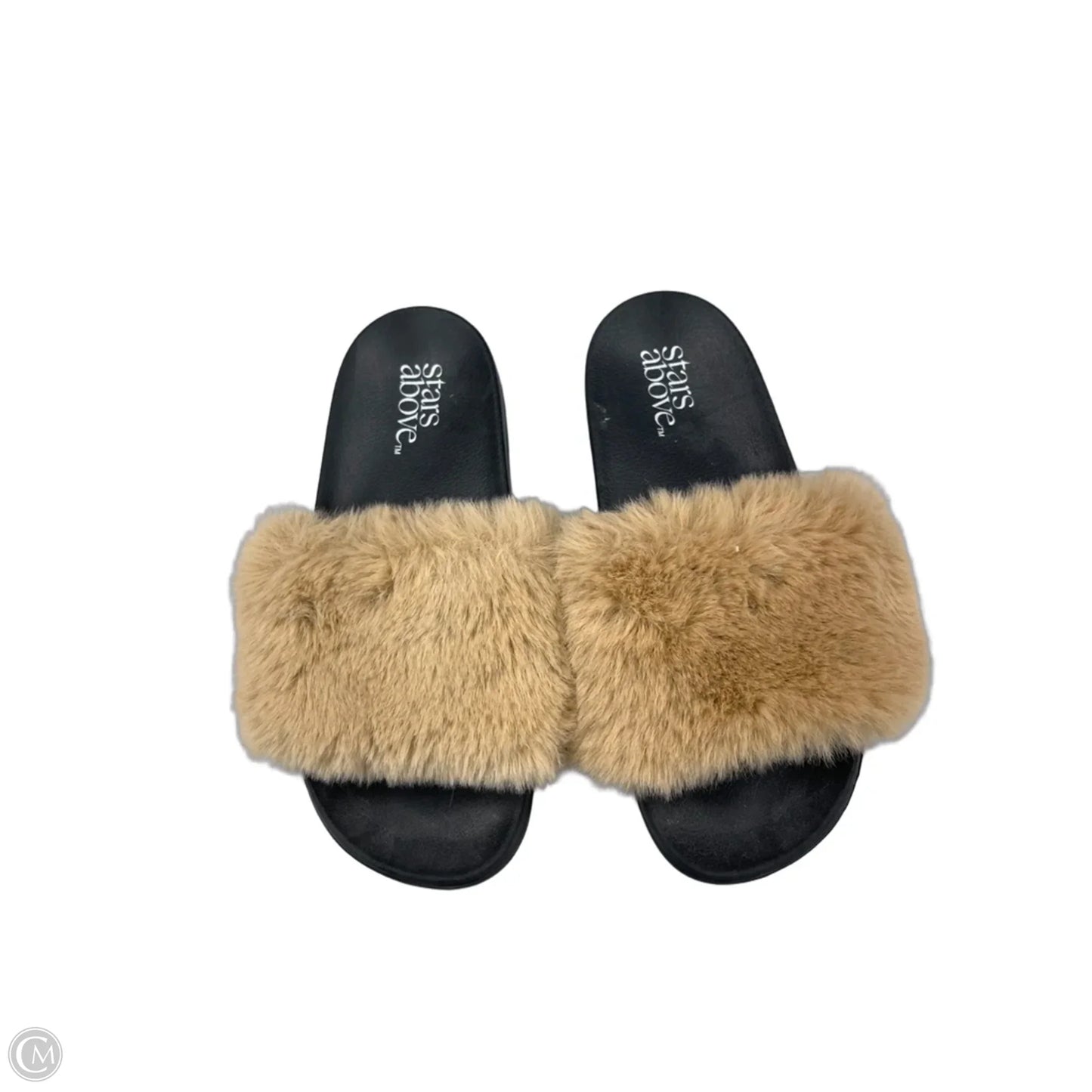 Sandals Flats By Stars Above In Black & Tan, Size: 7