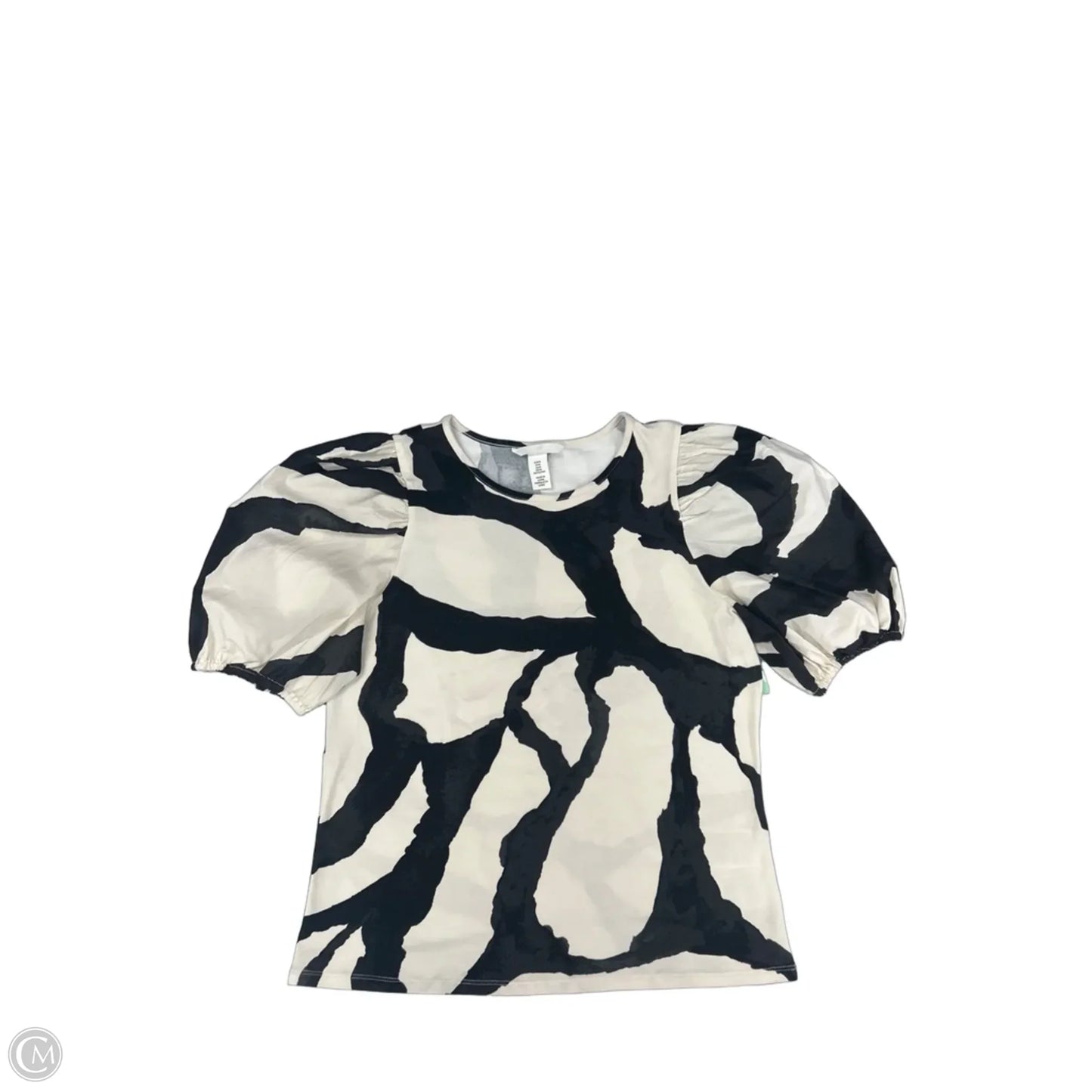 Top Short Sleeve By H&m In Zebra Print, Size: M