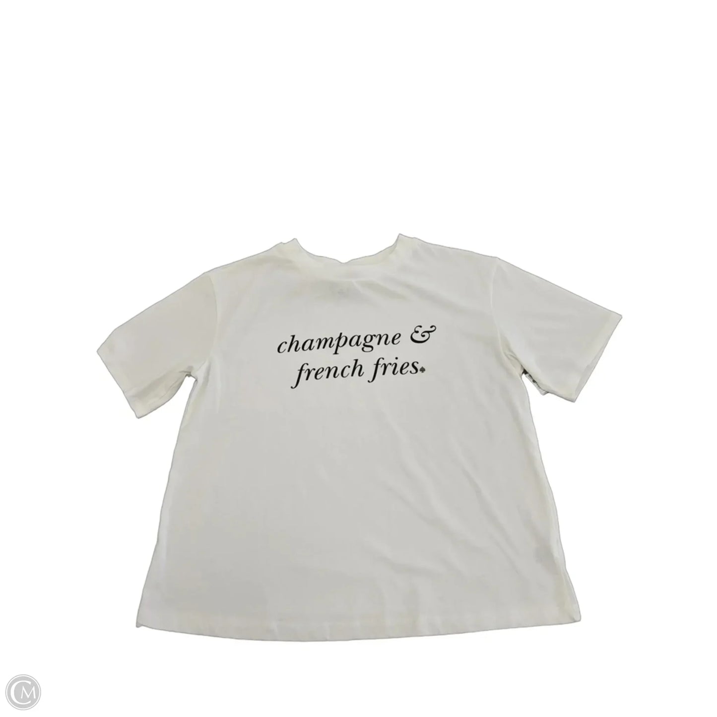 Top Short Sleeve Designer By Kate Spade In White, Size: Xs
