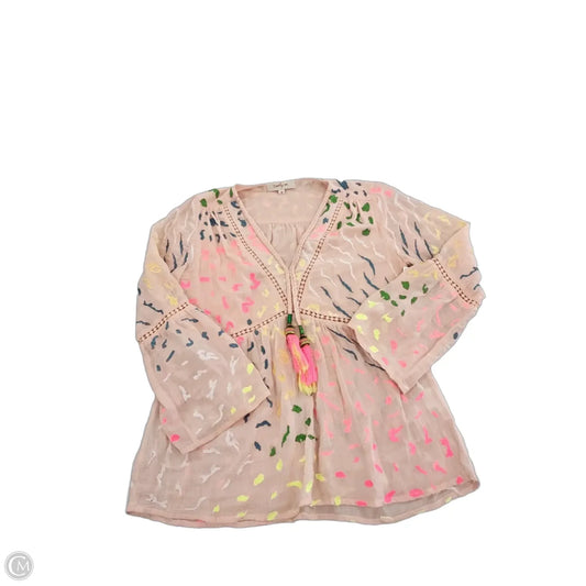Top Long Sleeve By Cmc In Pink, Size: M