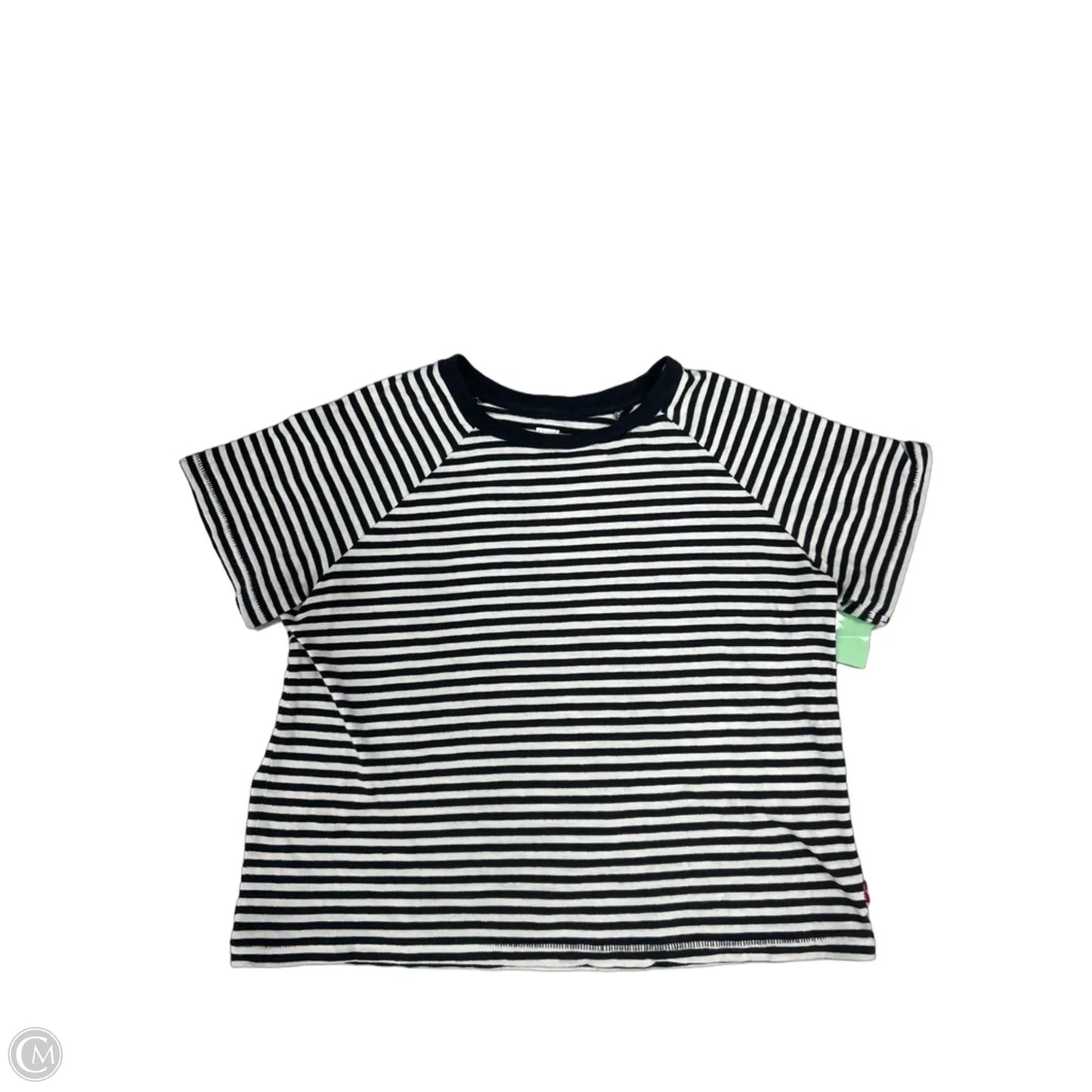 Top Short Sleeve By Levis In Black & White, Size: S