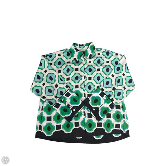 Top Long Sleeve By Zara In Blue & Green, Size: Xs