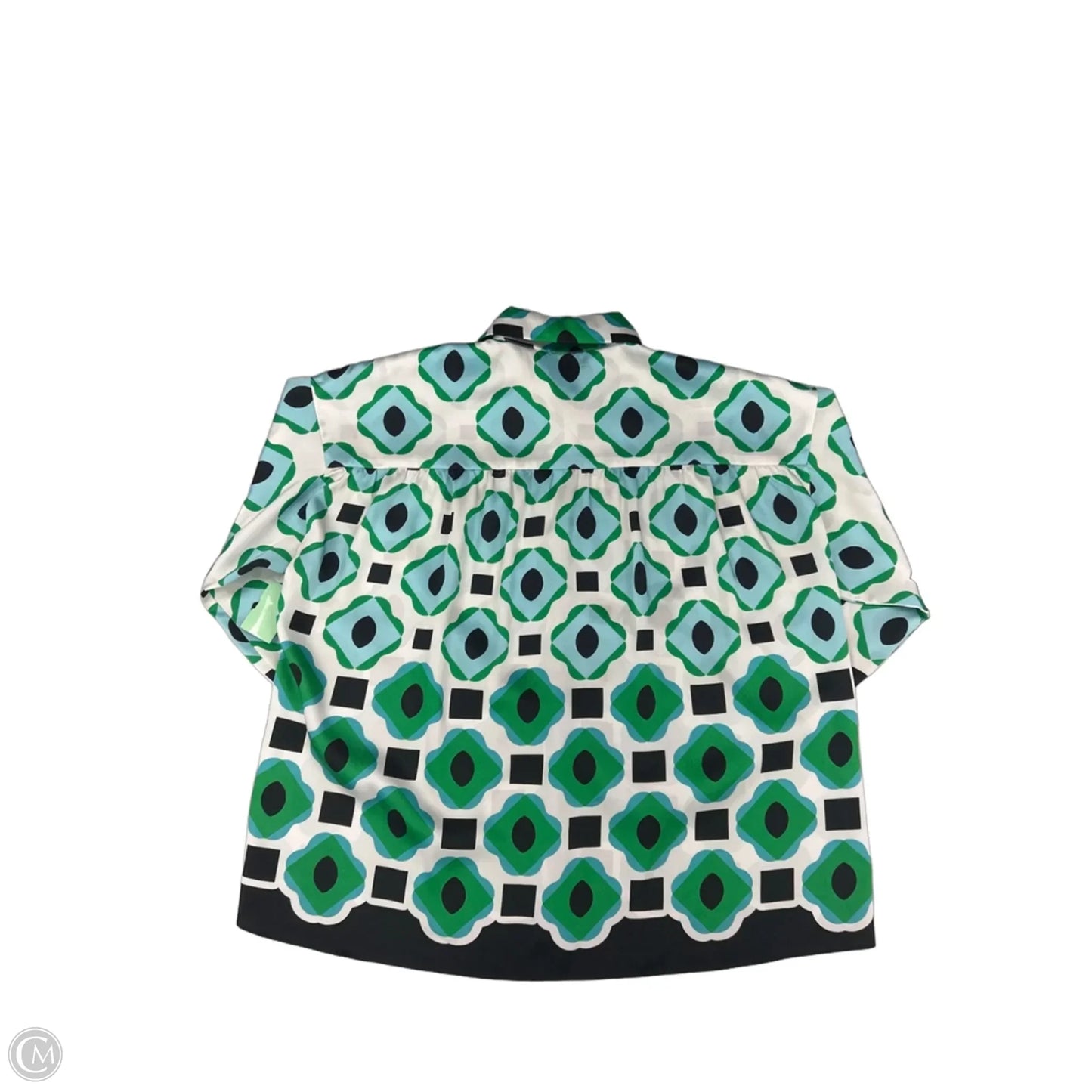 Top Long Sleeve By Zara In Blue & Green, Size: Xs