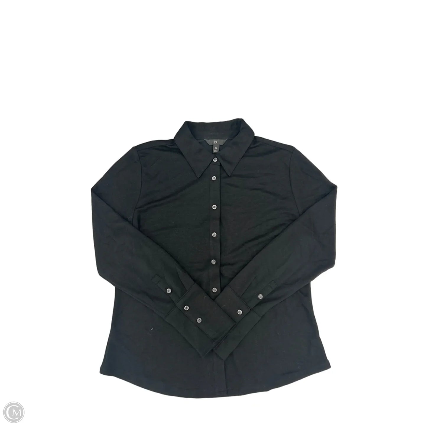 Top Long Sleeve By Banana Republic In Black, Size: M