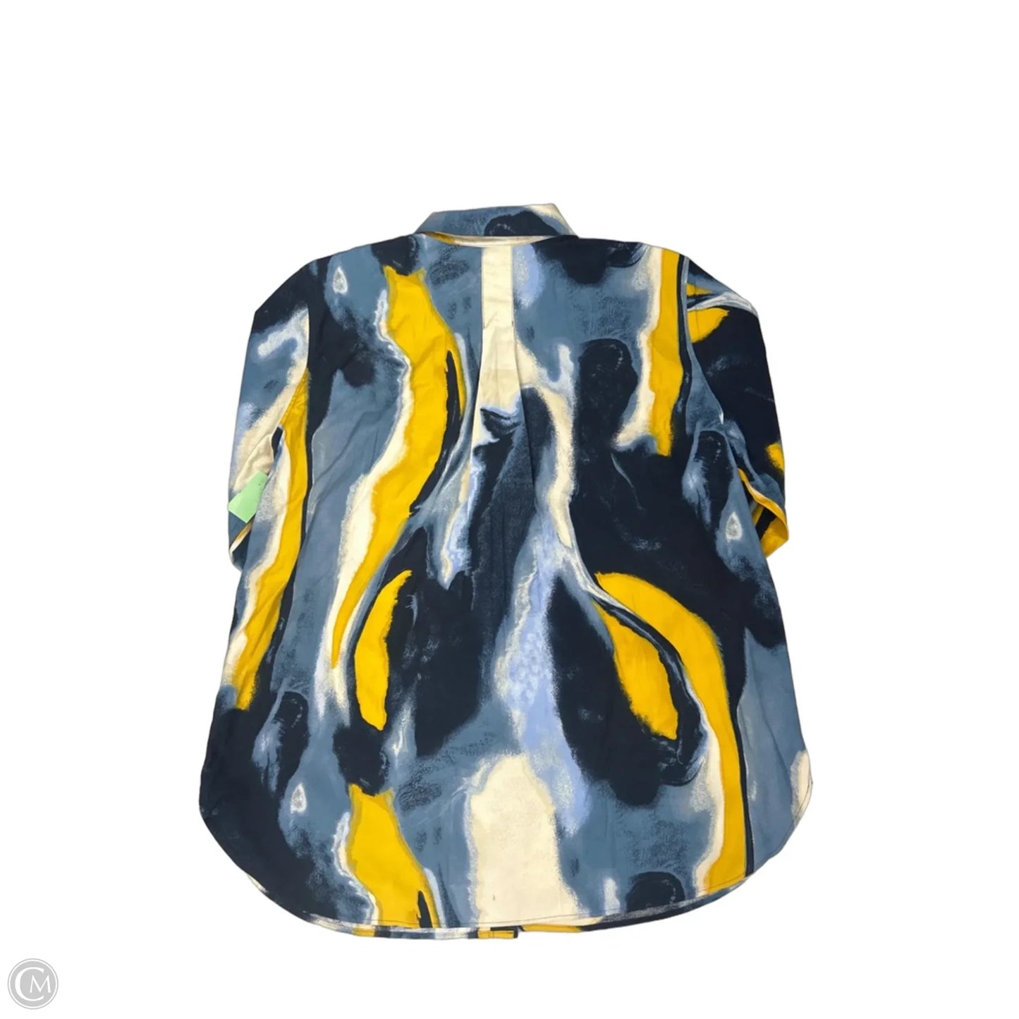 Top Long Sleeve By Chicos In Blue & Yellow, Size: Xl