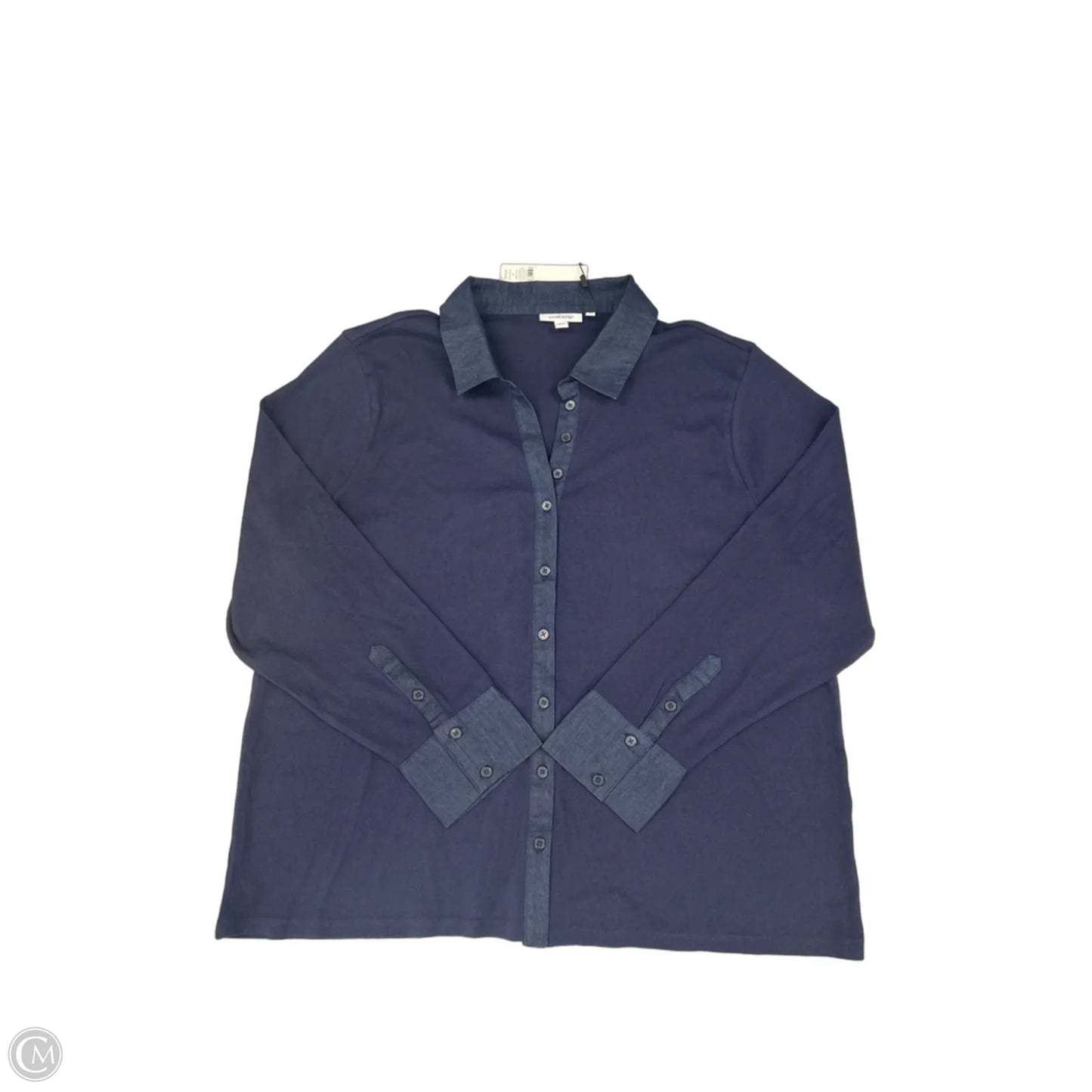 Top Long Sleeve By Chicos In Navy, Size: Xxl