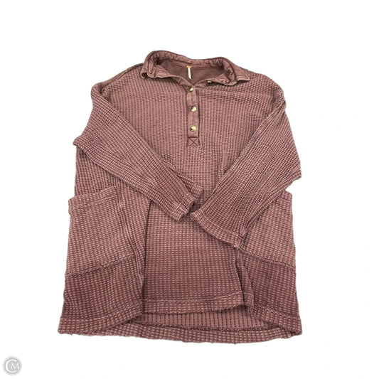 Top Long Sleeve By Free People In Mauve, Size: L