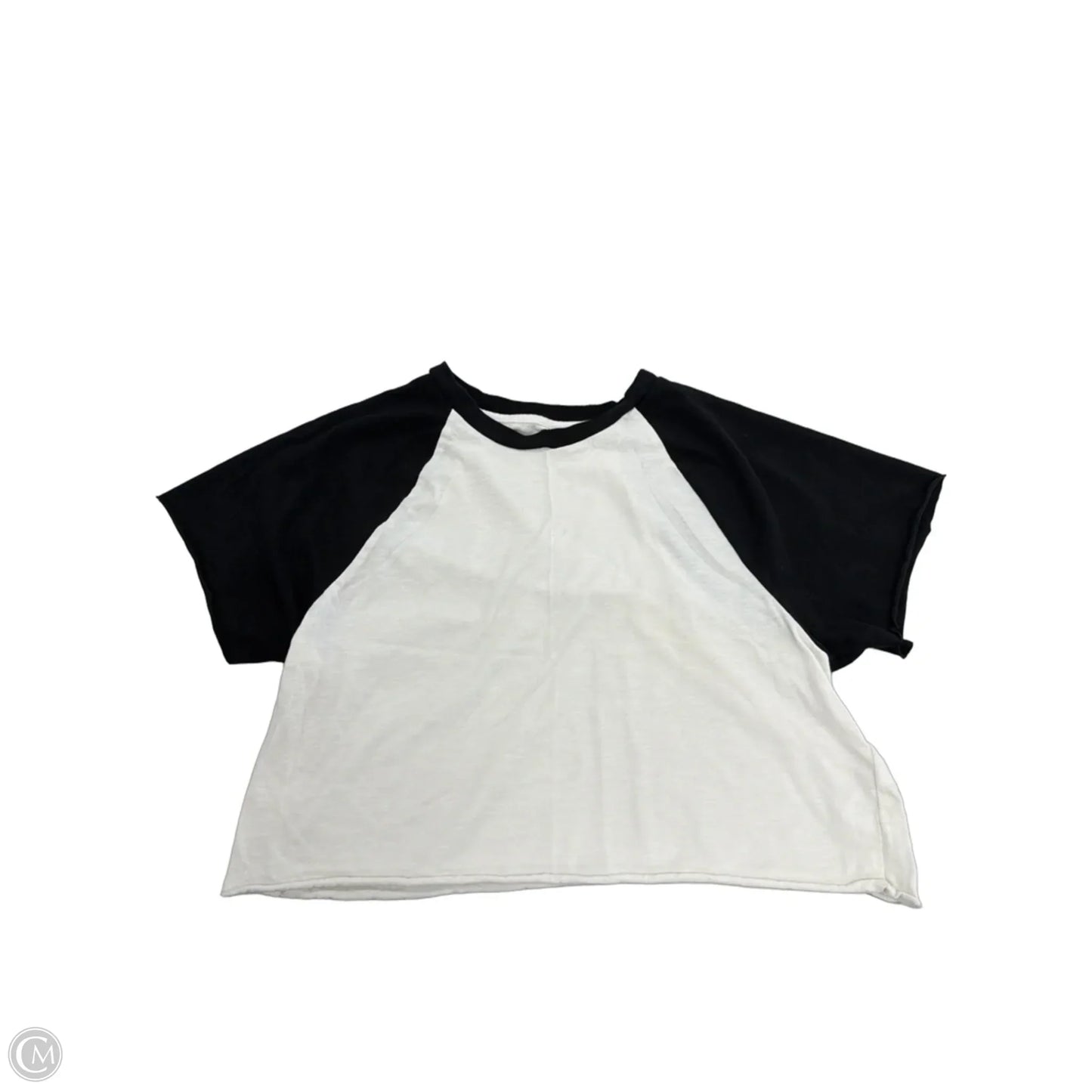 Top Short Sleeve By Aerie In Black & White, Size: S