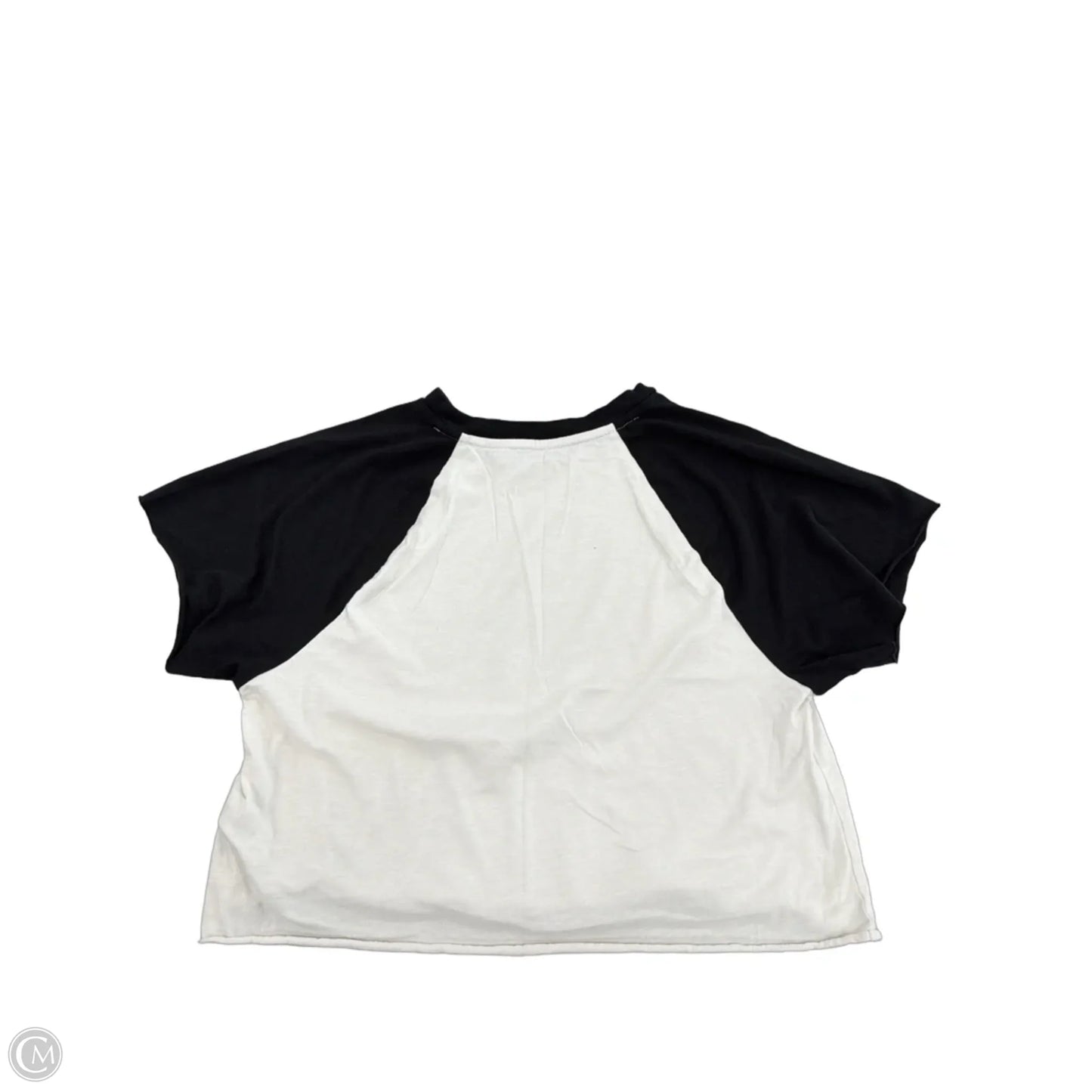 Top Short Sleeve By Aerie In Black & White, Size: S