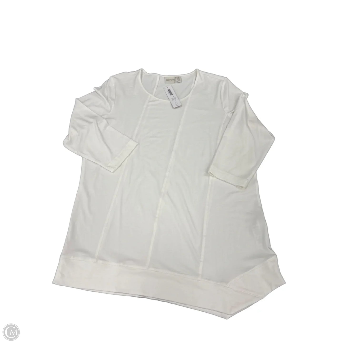 Top Long Sleeve By Chicos In White, Size: L